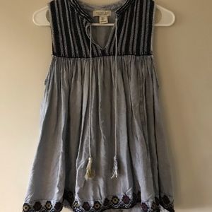 Rachel Zoe boho embroidered top - size large